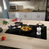 BENTISM 12 inch Electric Cooktop 2 Burners 1800W Stove Top Touch Control image 3