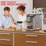 Full Automatic Espresso Machine with Built-In Grinder Milk Frother - FTF Touchscreen Coffee Maker for Latte/Cappuccino, 20 Bar Pressur 1.5L Water... image 2