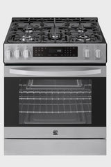 Kenmore 22-76853 5.6 cu. ft. Front-Control 5 Burner True Convection Gas Range with Oven, Large Window, Three Oven Racks, Dishwasher Safe Cast Iron... image 2