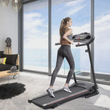 2.5HP Folding Treadmill with Incline, Electric Folding Treadmill for Walking Treadmill Machine 5 in LCD Screen 250 LB Capacity MP3 image 3