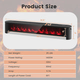Costway 1400W Electric Baseboard Heater Convection Space Heater with Realistic 3D Flame image 3