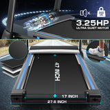 ANCHEER Folding Treadmill with 15% Auto Incline,3.25HP Ultra-silent Motor, Speed Range of 0.6~10MPH,300lb Capacity, APP Bluetooth... image 5