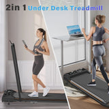 CoolHut Walking Pad, Under Desk Treadmill, 4-in-1 Home/Office Treadmill, Compact and Portable Foldable Treadmill, No Installation, Low Noise, LED... image 6