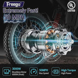 6000W(Peak) Motor 60V/30Ah Battery Freego X2Pro Electric Motorcycle for Adults, Electric Bike,50MPH/7 Speed Off Road Electric Bicycle,19 x 2 Full... image 6