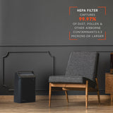 Sharper Image True HEPA Air Purifier, Covers up to 125 Sq. feet 3 Speed Settings, Black image 5