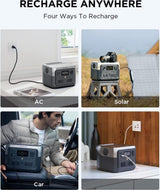 EcoFlow RIVER 2 Max Portable Power Station 512Wh Capacity.Solar Generator.1000W AC Output for Outdoor Camping.Home Backup.Emergency.RV.off-Grid image 3