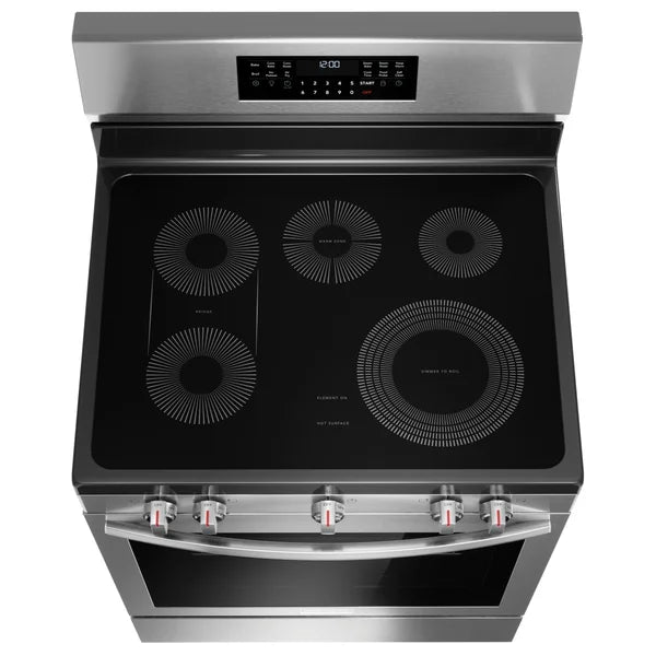 Frigidaire Gallery 30 in 5.3 cu ft. Stainless Steel Electric 5-Burner Range with Total Convection product image 4