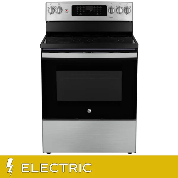 GE 30 in. 5.0 cu. ft. Electric Convection Range with No-Preheat Air Fry product image 1