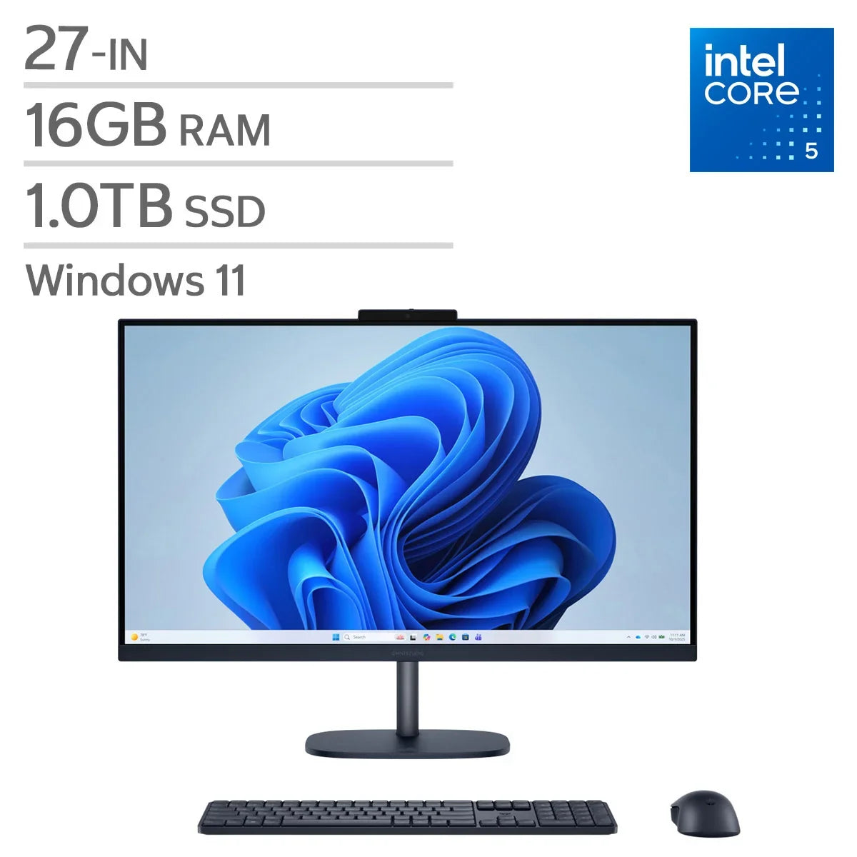 HP 27-in. All-in-One Desktop, Intel Core 5 120U - 16GB RAM, 1TB SSD product image 1