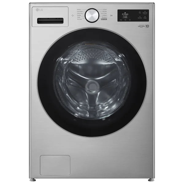 LG 27 in. 5.8 cu ft. Graphite Steel Front Load Washer with AI DD and TurboWash